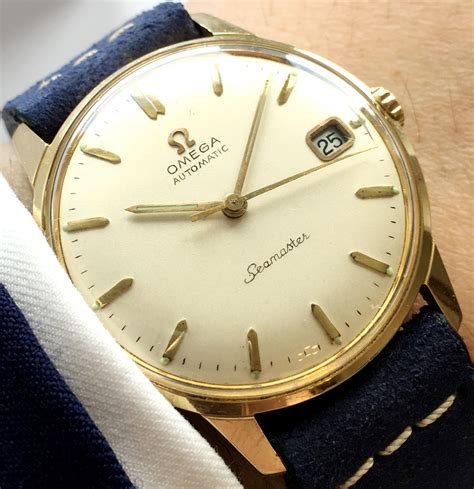 omega seamaster 18k gold vintage|omega seamaster automatic vintage price.